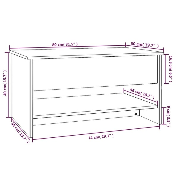 Coffee Table Sonoma Oak 31.5