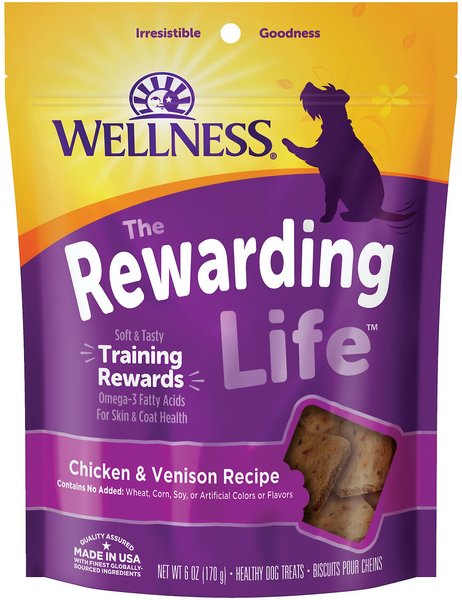 Wellness Rewarding Life Chicken and Venison Grain-Free Soft and Chewy Dog Treats