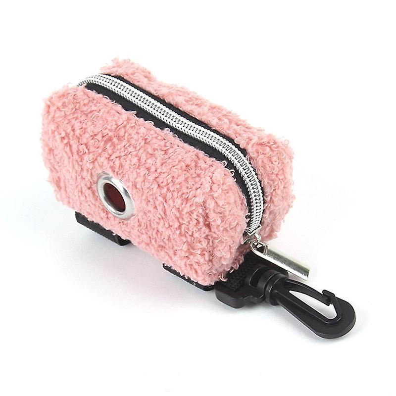 Fleece dog poop bag dispenser