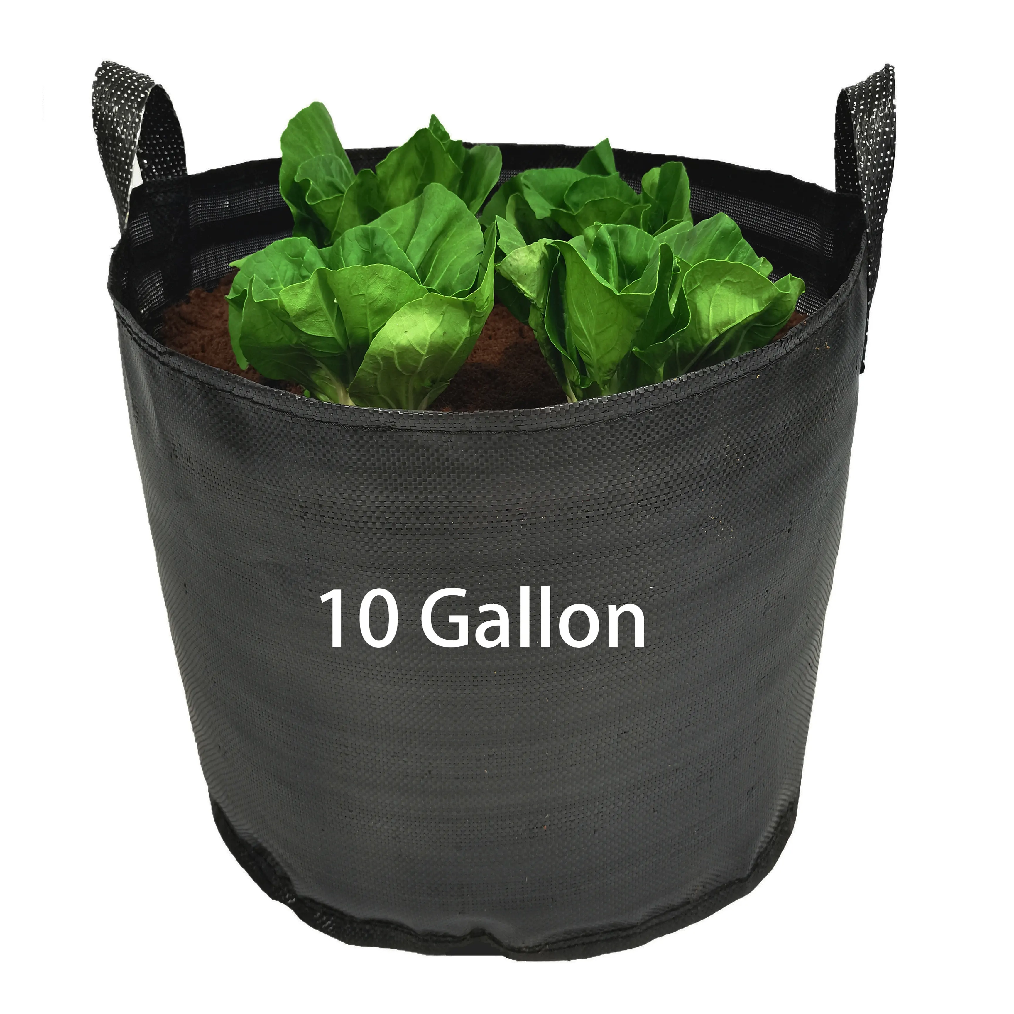 HOKBG Anti UV woven PP fabric Plant Grow Bags 10 Gallon Heavy Duty fabric Garden Pot Aeration Nursery bag for Outdoor plants