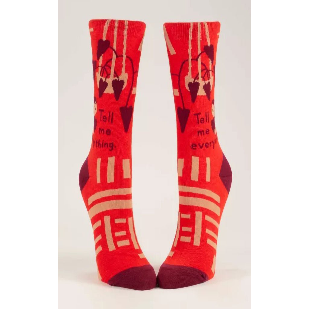   Women's Crew Socks -TELL ME EVERYTHING