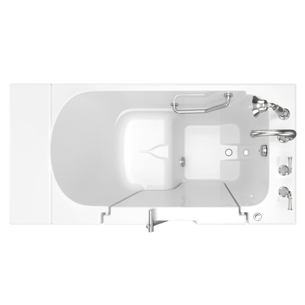 American Standard Gelcoat Value Series 52 in. Outward Opening Door Walk-In Soaking Bathtub with Right Hand Drain in White 3052OD.709.SRW-PC