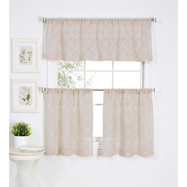 Taylor Rod Pocket Kitchen Tier Window Curtain Set Of 2 Linen Elrene Home Fashions