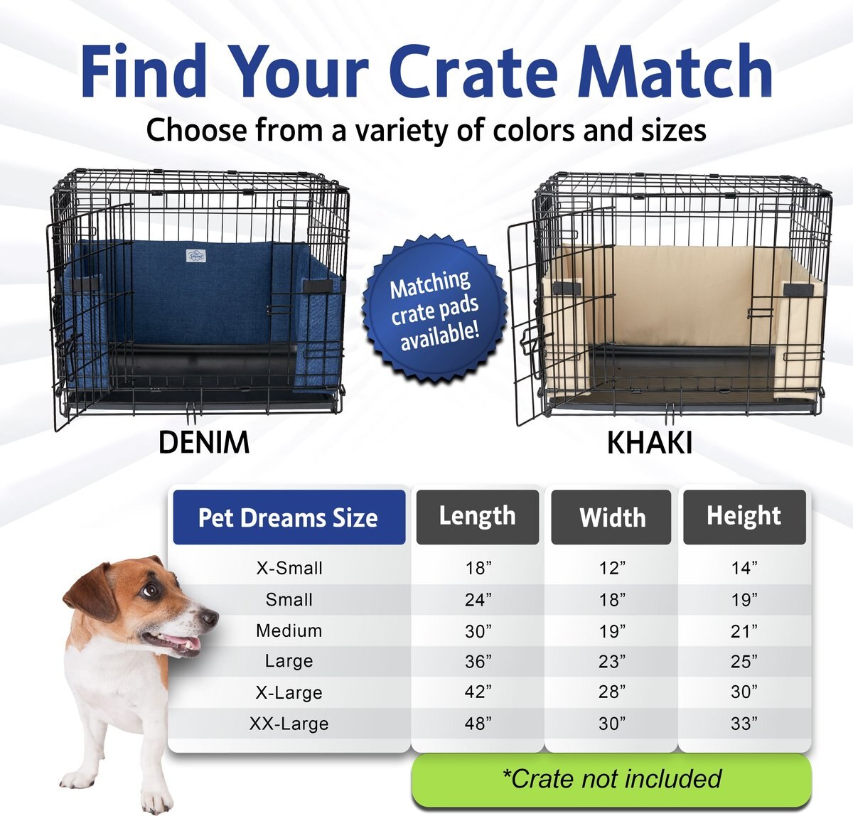 Pet Dreams Brushed Twill Dog Crate Bumper