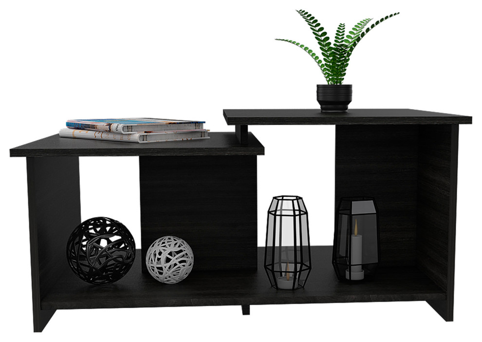 DEPOT E SHOP Leanna 3 Coffee Table  Black   Transitional   Coffee Tables   by DEPOT ESHOP LLC  Houzz