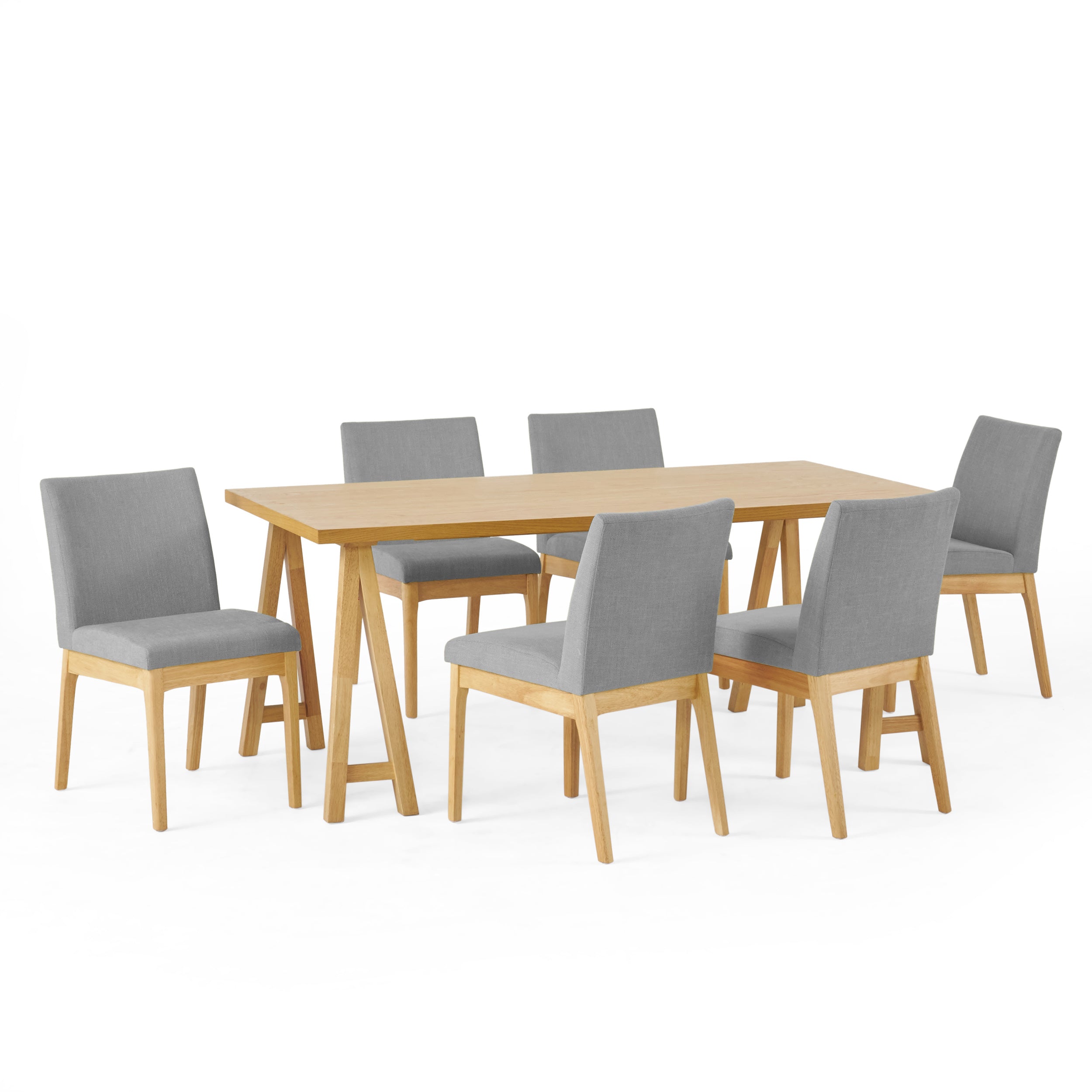 Elsinore Mid-Century Modern 7 Piece Dining Set