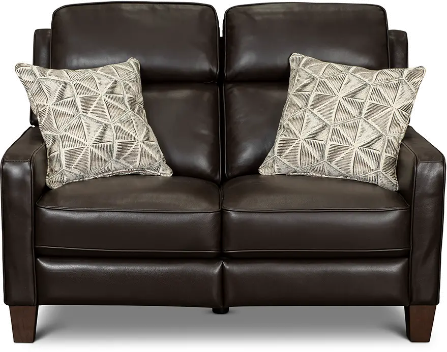 Madrid Chocolate Brown Leather Power Reclining Loveseat