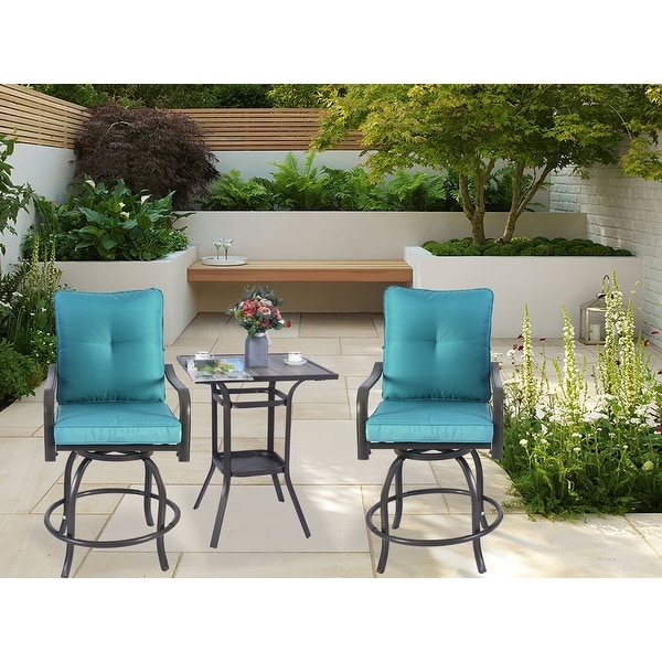 Kozyard Isabella High Swivel Bar Stools/Chair Set