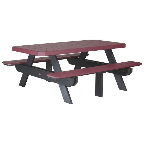 Poly Lumber 6' Rectangular Picnic Table