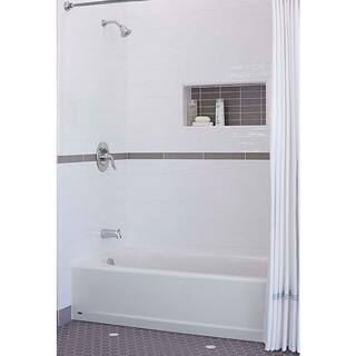 American Standard New Solar 60 in. x 30 in. Rectangular Apron Front Soaking Bathtub with Left Hand Drain in White 0263212.020