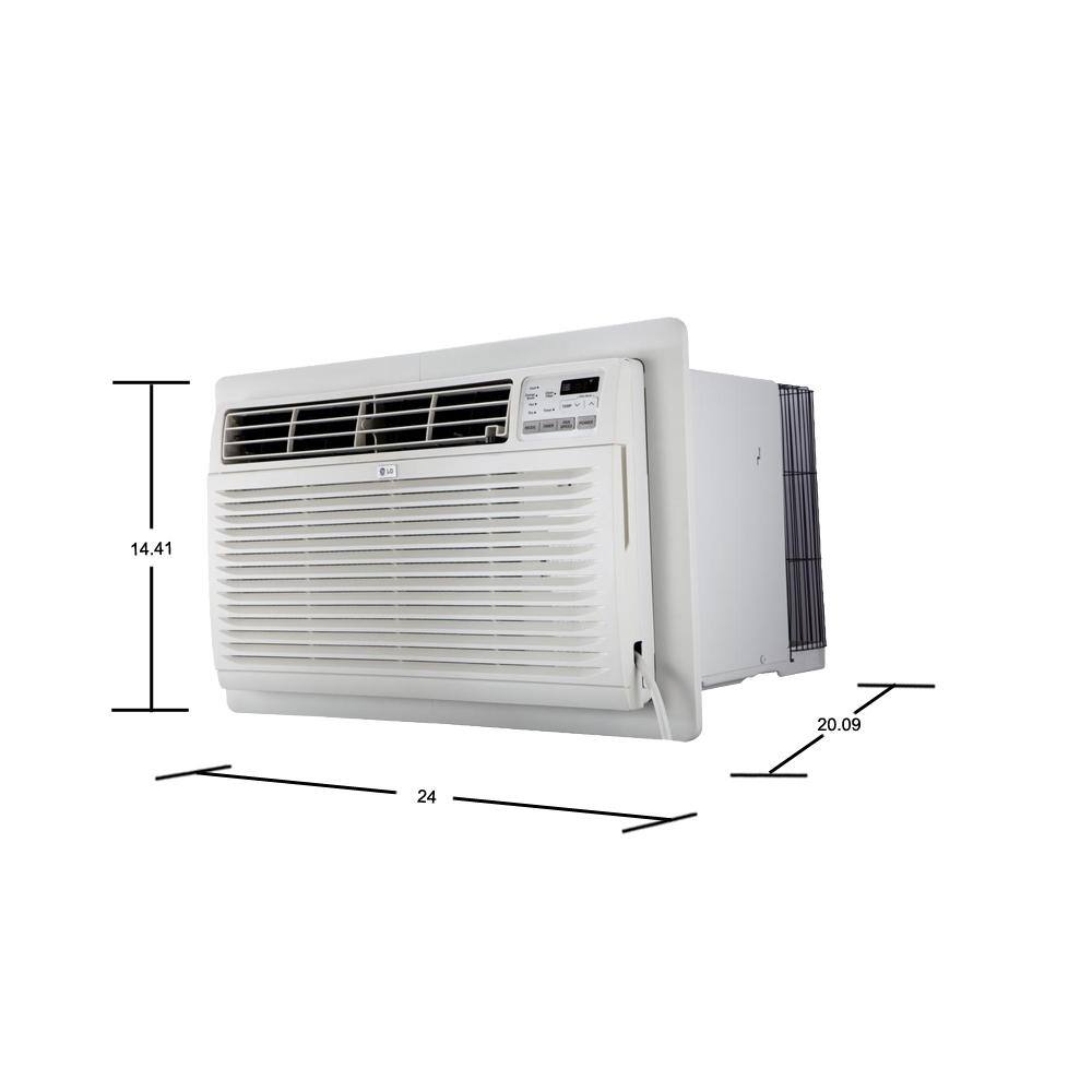 LG 9800 BTU 230-Volt Through-the-Wall Air Conditioner LT1037HNR Cools 450 Sq. Ft. with Heat and Remote LT1037HNR