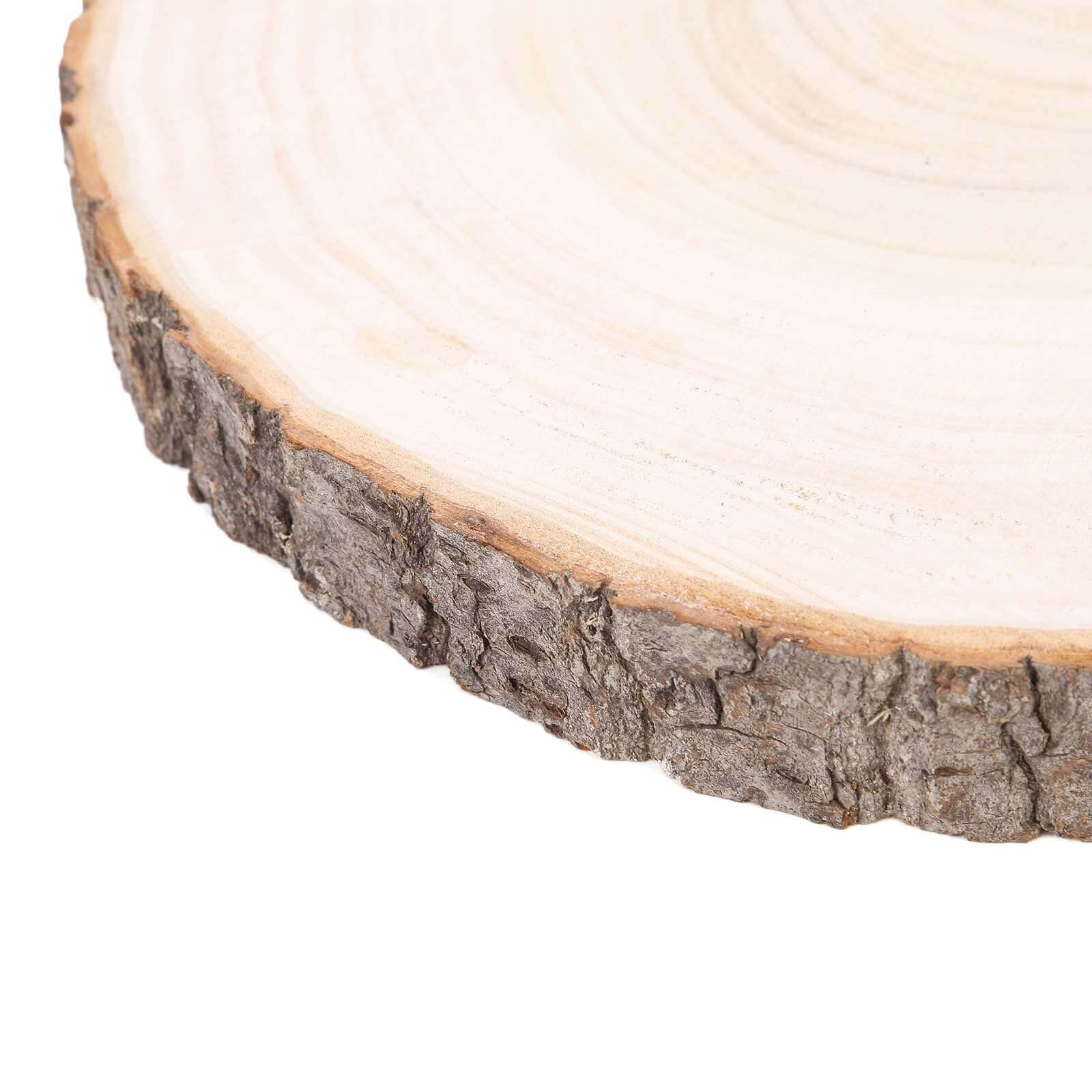 Round Rustic Wood Slices, Poplar Wood Slabs Natural Color, Table Centerpieces 12