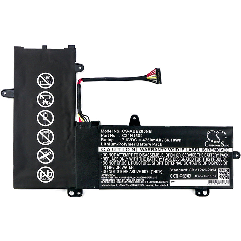 Asus E205SA TP200SA TP200SA3050 Transformer 116 Replacement Battery BatteryClerkcom Laptop and Notebook