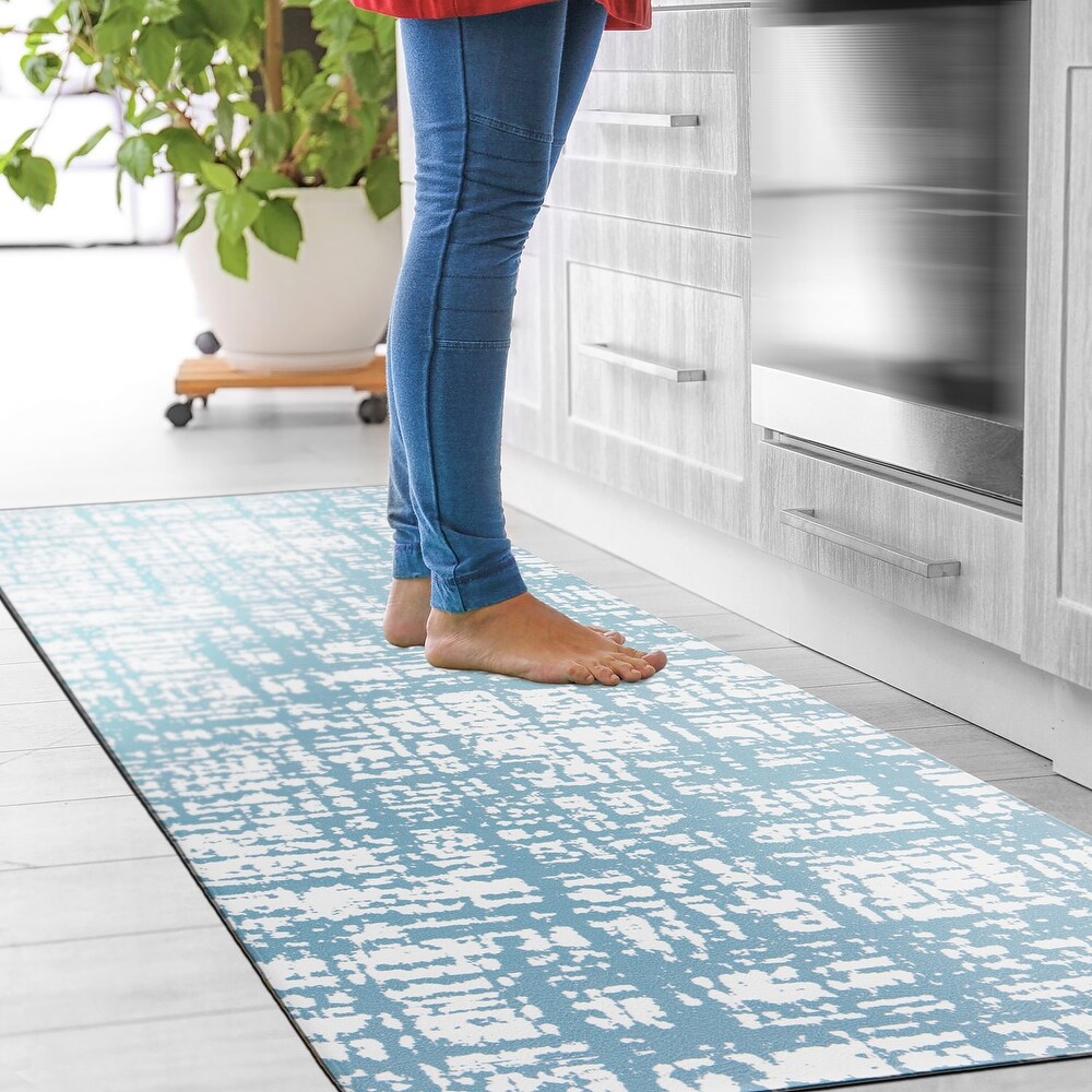 World Rug Gallery Contemporary Abstract Anti Fatigue Standing Mat