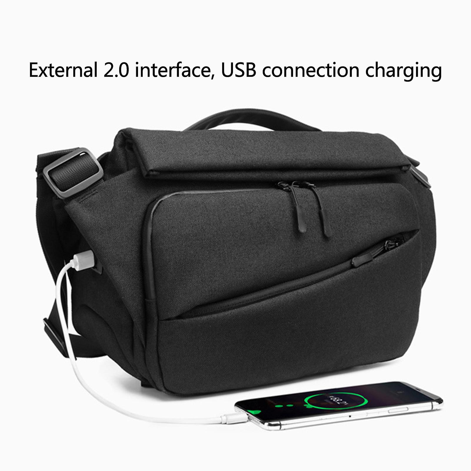 Ozuko New Style Multifunctional Men's Messenger Bag Usb Waterproof College Student Fashion Brand Shoulder Bag