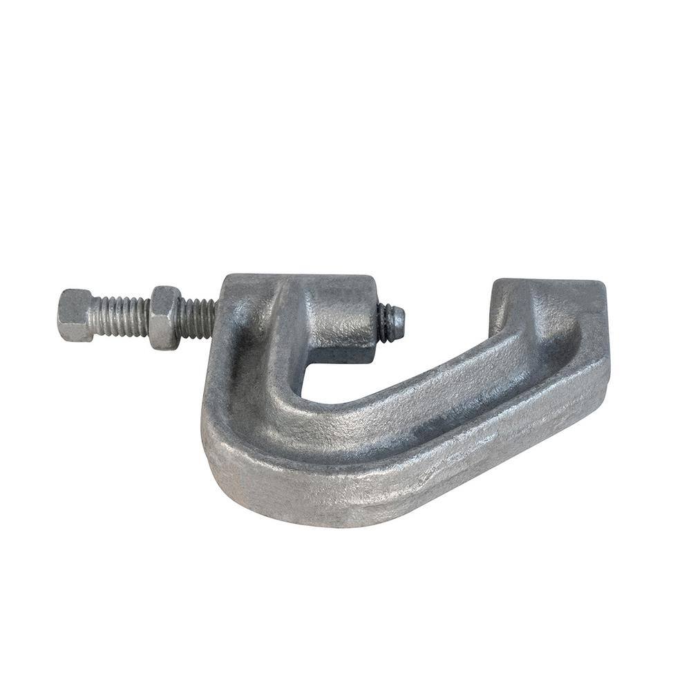 The Plumber's Choice Purlin Beam Clamp for 0.38 in. Threaded Rod in Electro Galvanized Iron 38CLPUG