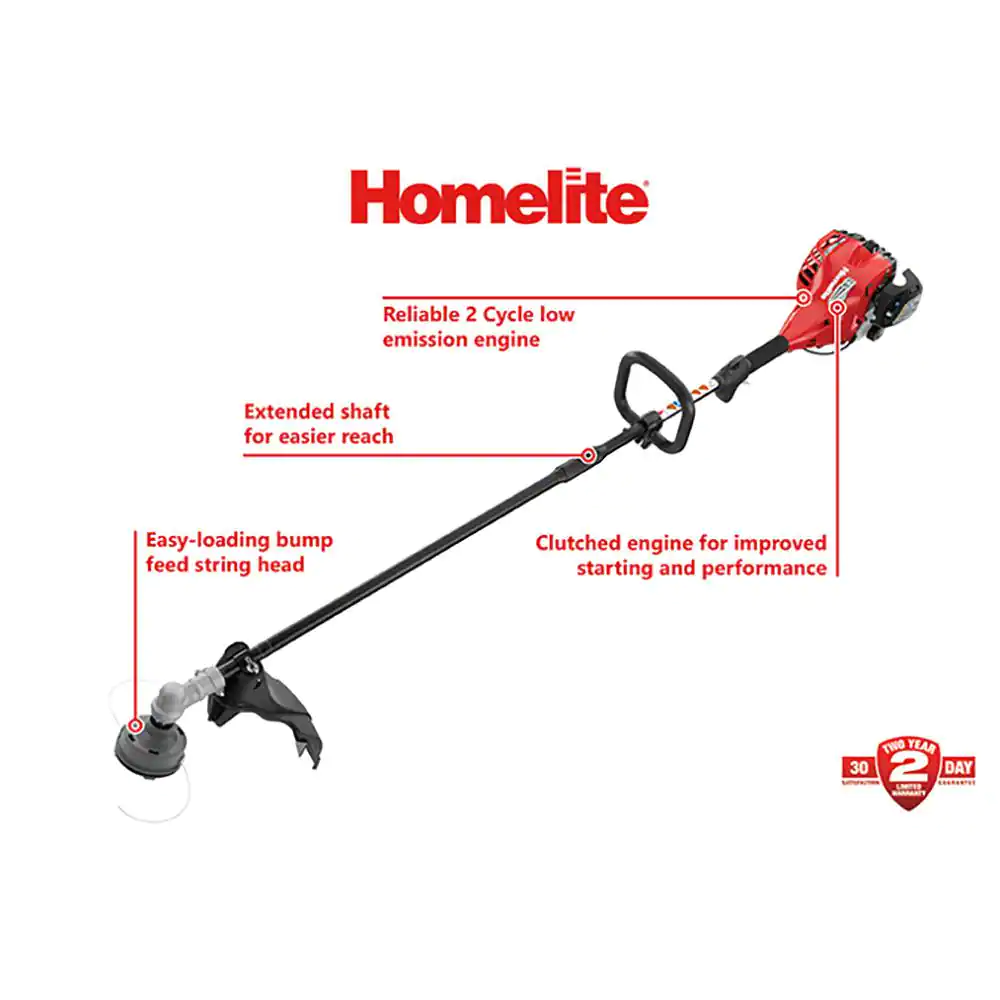 Homelite UT33650B 2-Stroke 26 cc Straight Shaft Gas Trimmer