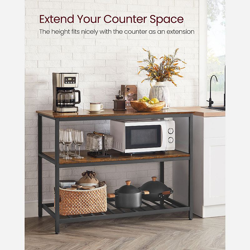 Kitchen Island With 3 Shelves