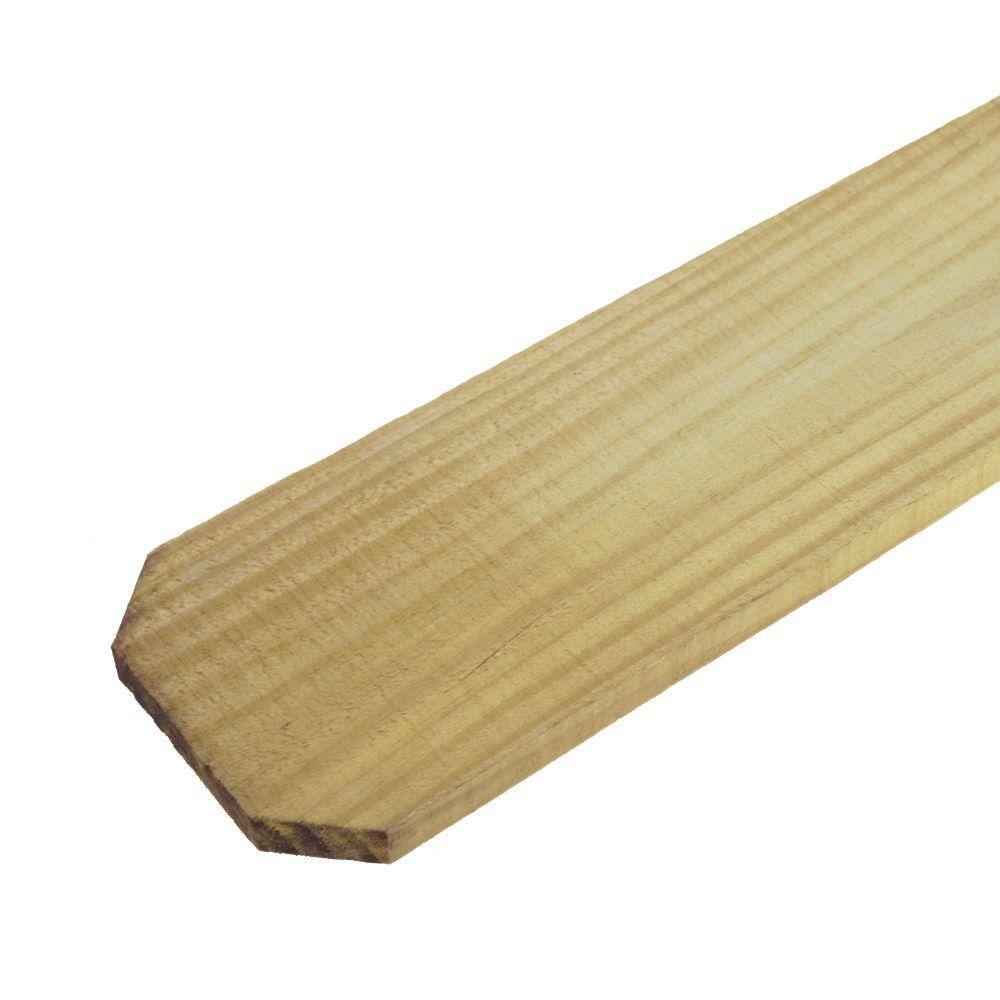 Outdoor Essentials 1 in. x 6 in. x 8 ft. Pressure-Treated Pine Dog-Ear Fence Picket 102582