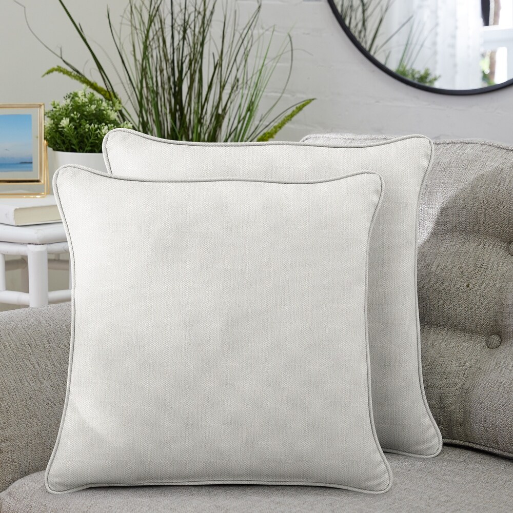 Sorra Home Corded Linen Texture Pillows (Set of 2)