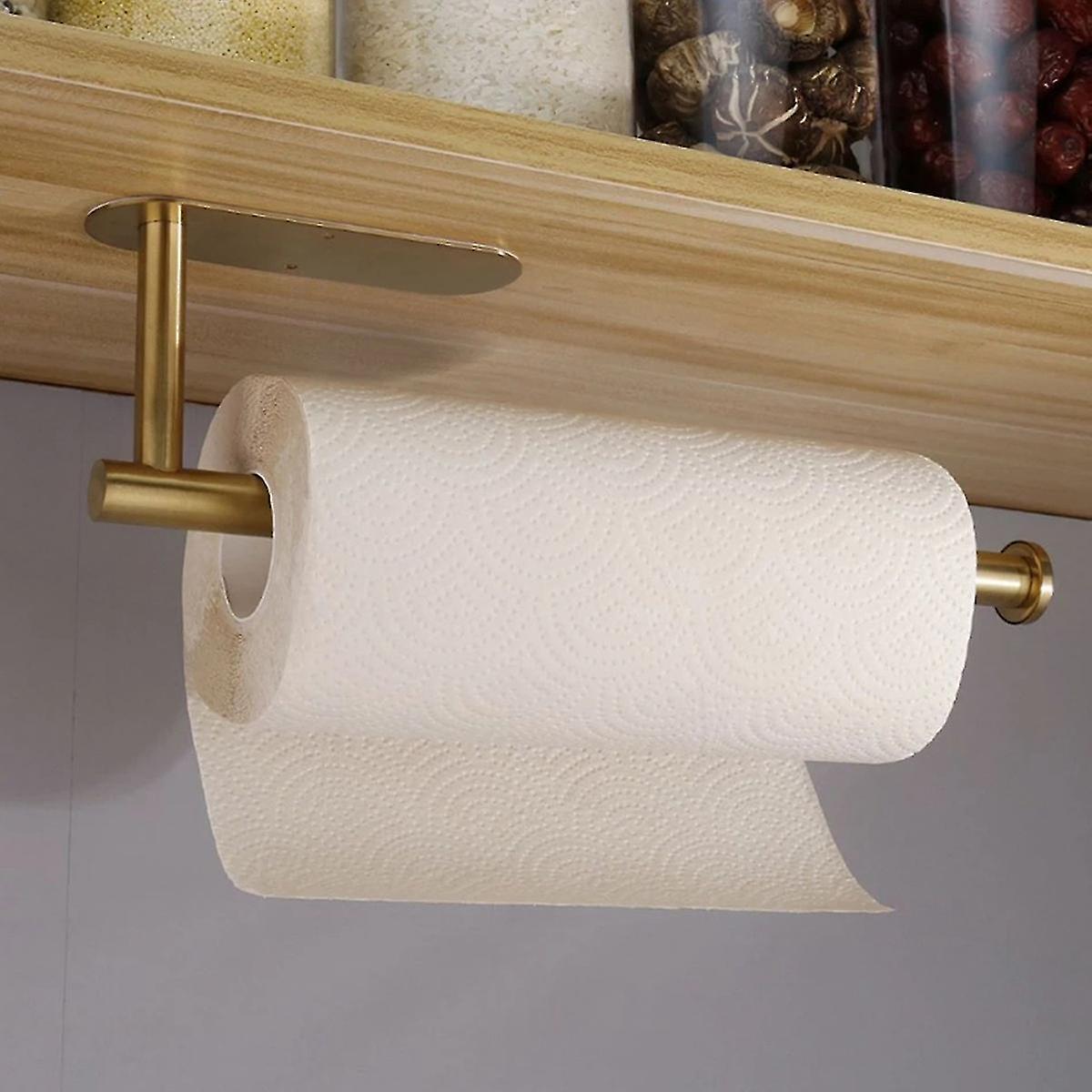 Paper Towel Holder Under Cabinet Self Adhesive Kitchen Countertop Wall Mount Paper Towel Holders Wi