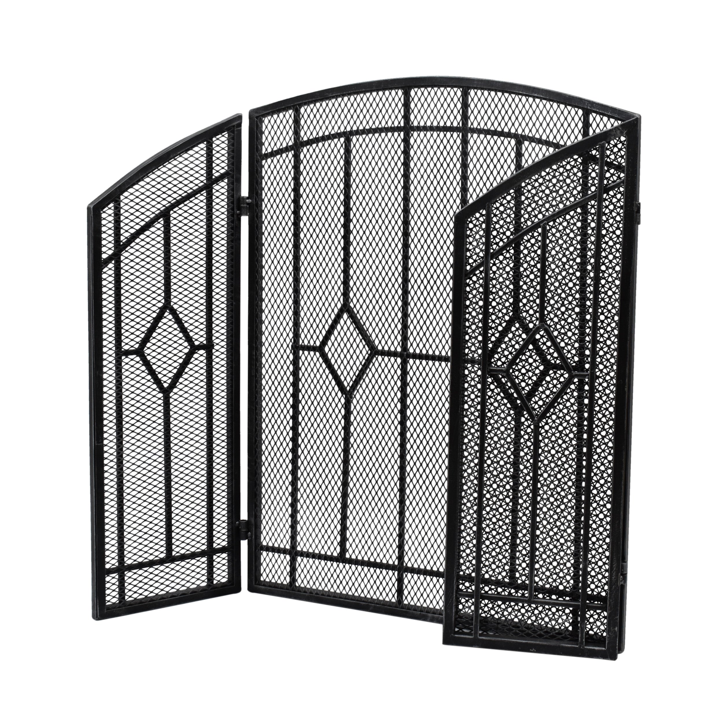 Jacoby Contemporary Three Panel Iron Firescreen