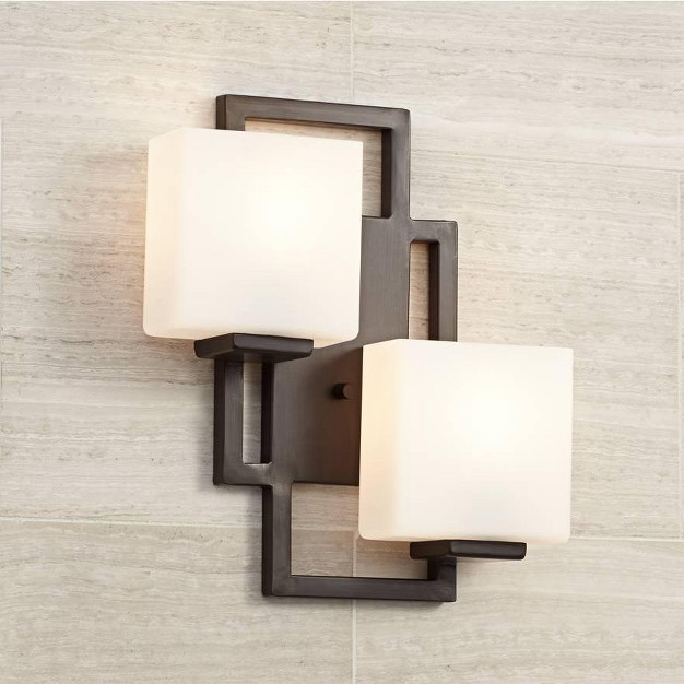 Square Glass Sconce Fixture For Bathroom Side Of Mirror Hallway