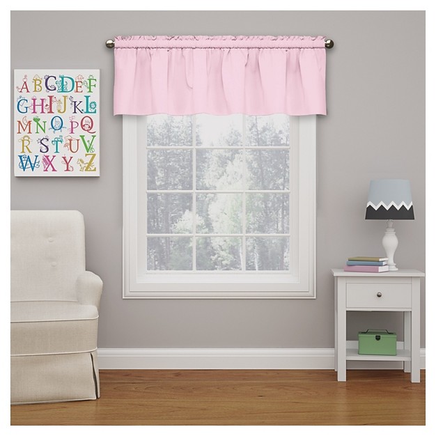 Microfiber Blackout Kids x27 Window Valance Pink Dogwood 18 quot x42 quot Eclipse My Scene