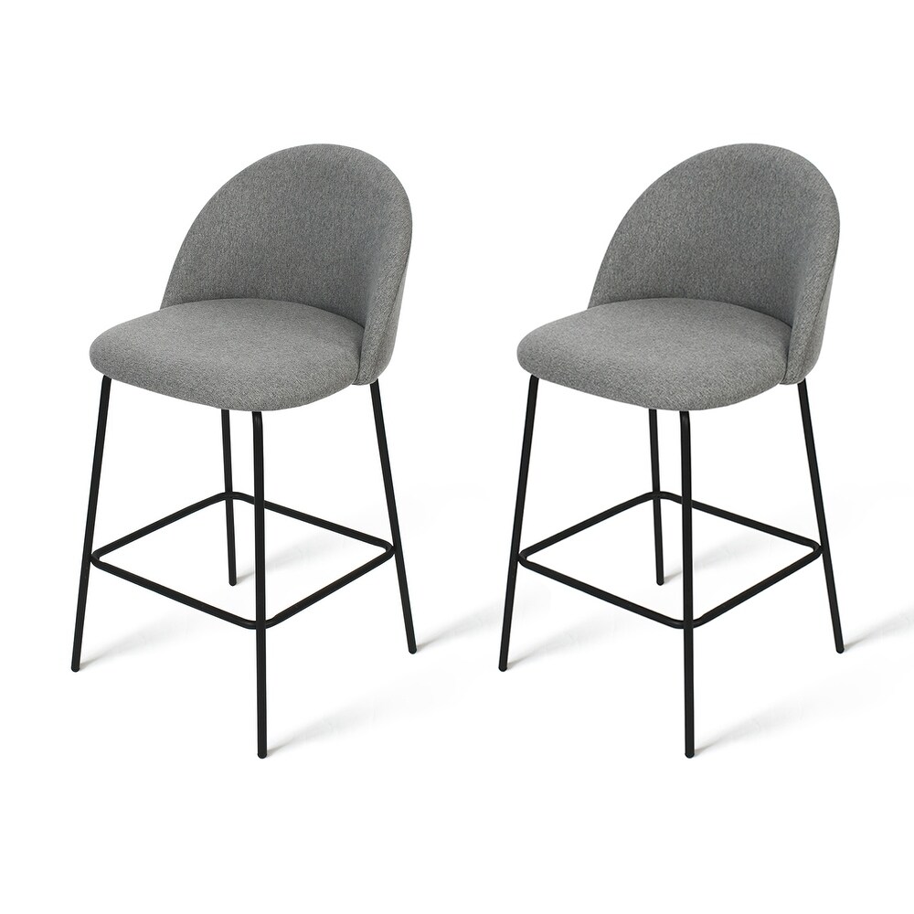 Nano Upholstered 25 inch Metal Frame Counter Stool (Set of 2)   36\