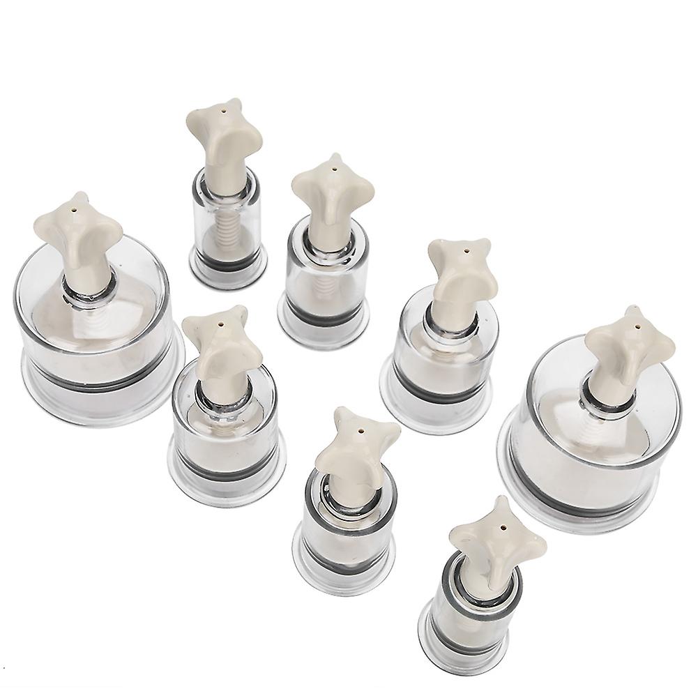 8pcs Hand Twisting Rotational Acupunture Vacuum Cupping Set Massage Cupping Cup