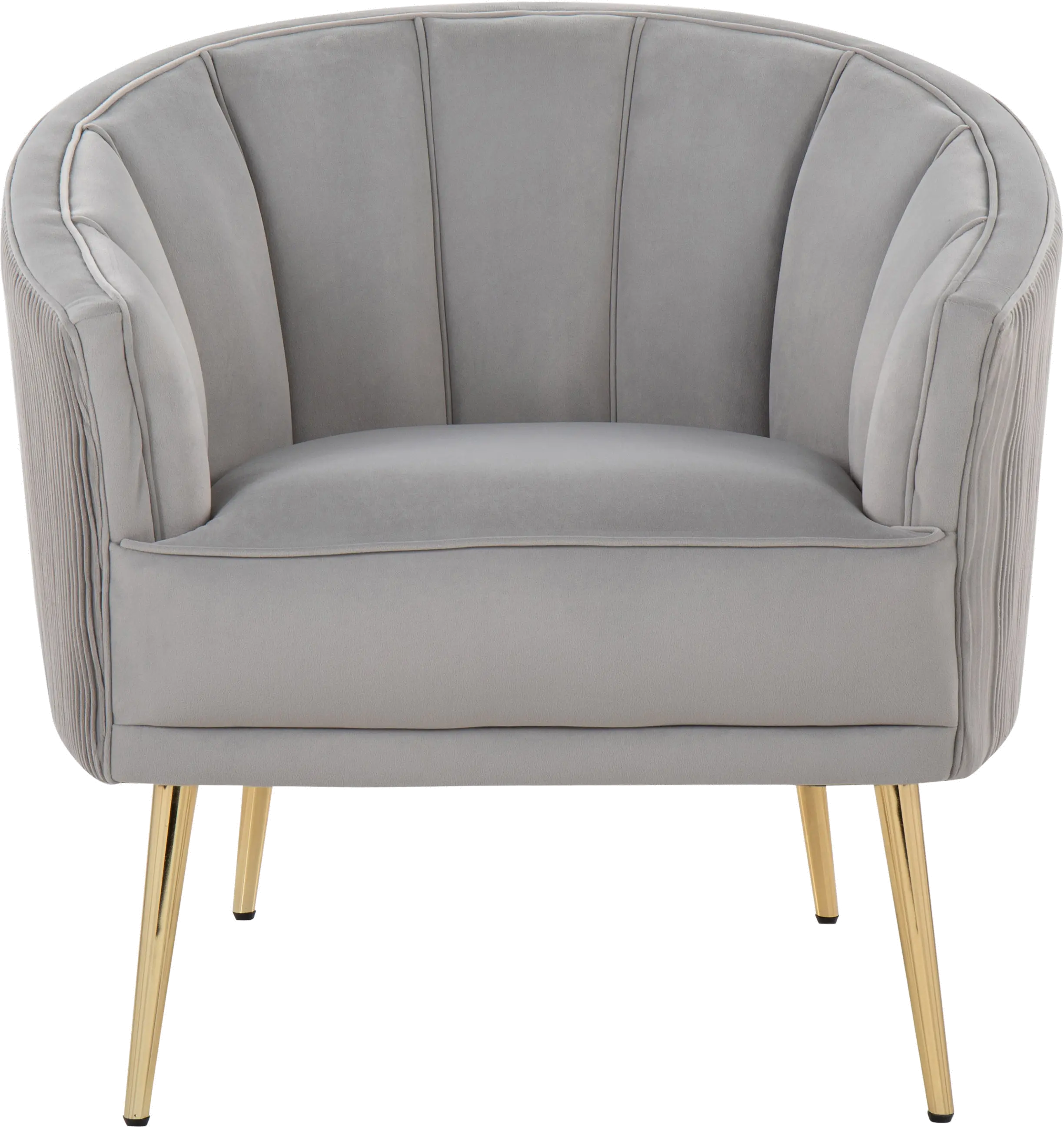 Tania Silver Pleated Waves Glam Accent Chair