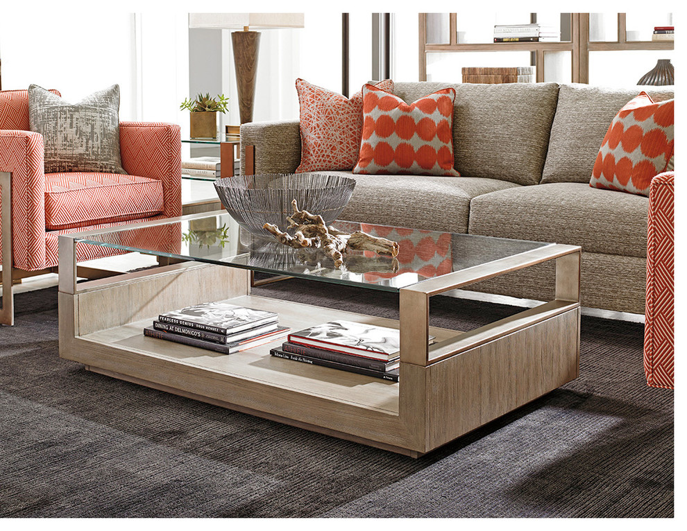 Center Stage Rectangular Cocktail Table   Contemporary   Coffee Tables   by Benjamin Rugs and Furniture  Houzz