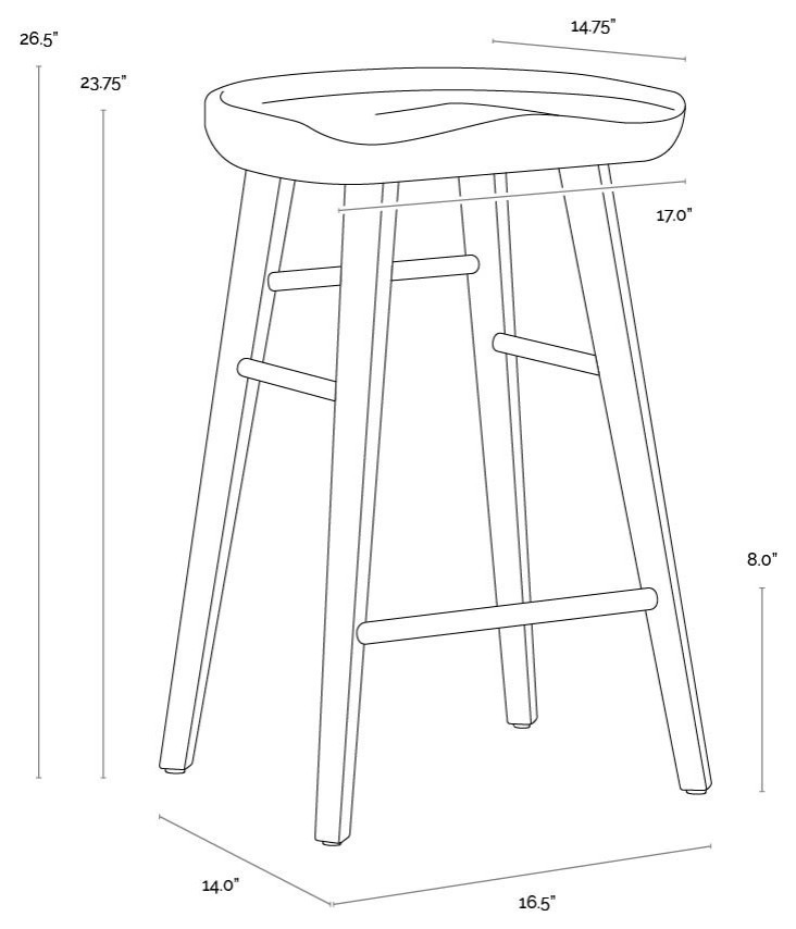 Dominic Counter Stool   Transitional   Bar Stools And Counter Stools   by Sunpan Modern Home  Houzz