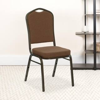 Carnegy Avenue Fabric Stackable Chair in Coffee CGA-FD-3856-CO-HD