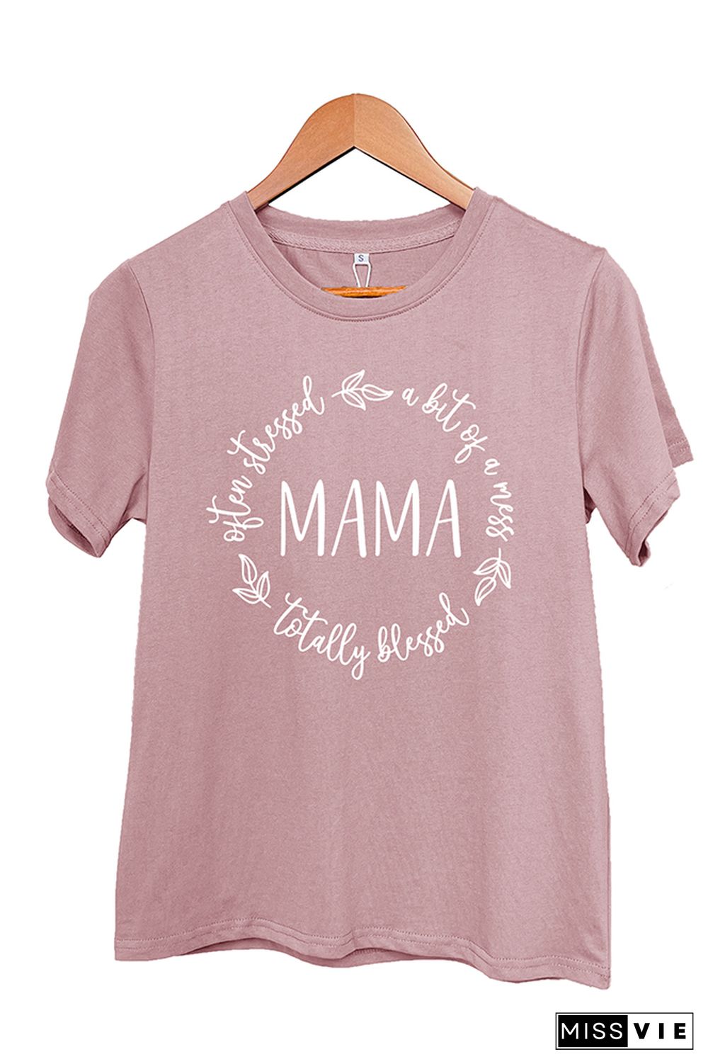 Blessed Stressed and a Mess MAMA Short Sleeve Graphic Tee Wholesale