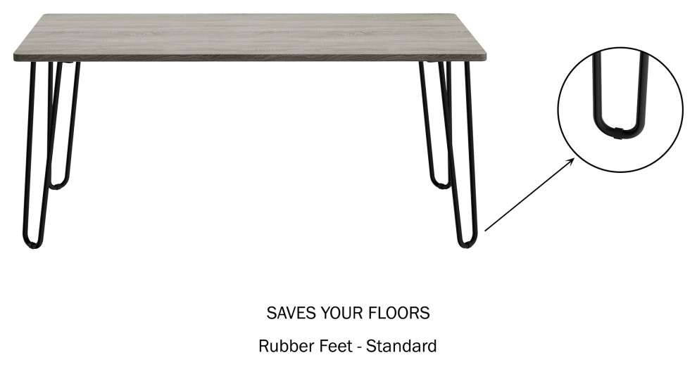 Small Coffee Table With Hairpin Legs Modern Industrial Style Side Table   Industrial   Coffee Tables   by Trademark Global  Houzz