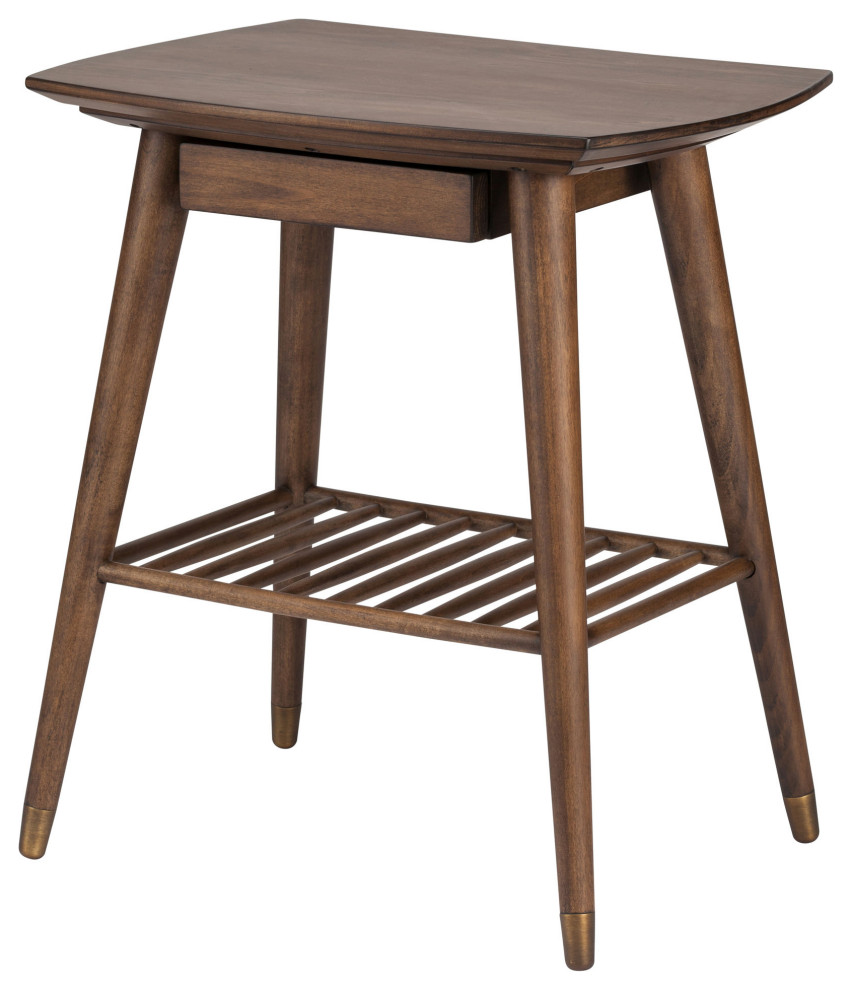 Ari Walnut Wood Side Table  HGST108   Midcentury   Side Tables And End Tables   by Timeout PRO  Houzz