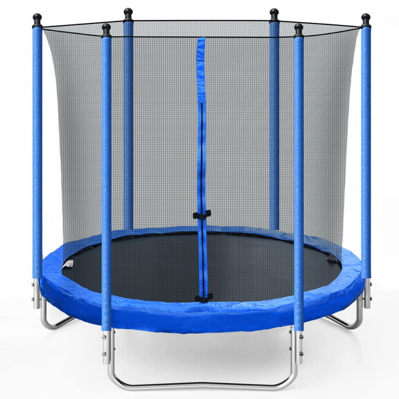 8FT Trampoline with Safety Enclosure Net  Heavy Du...