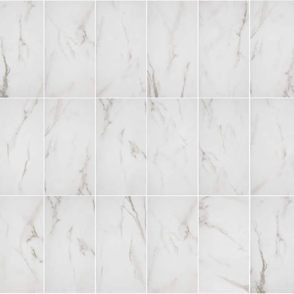 Florida Tile Home Collection Michelangelo White 9 in. x 18 in. Glossy Ceramic Wall Tile (21.8 sq. ft.Case) CHDEZEN109X18