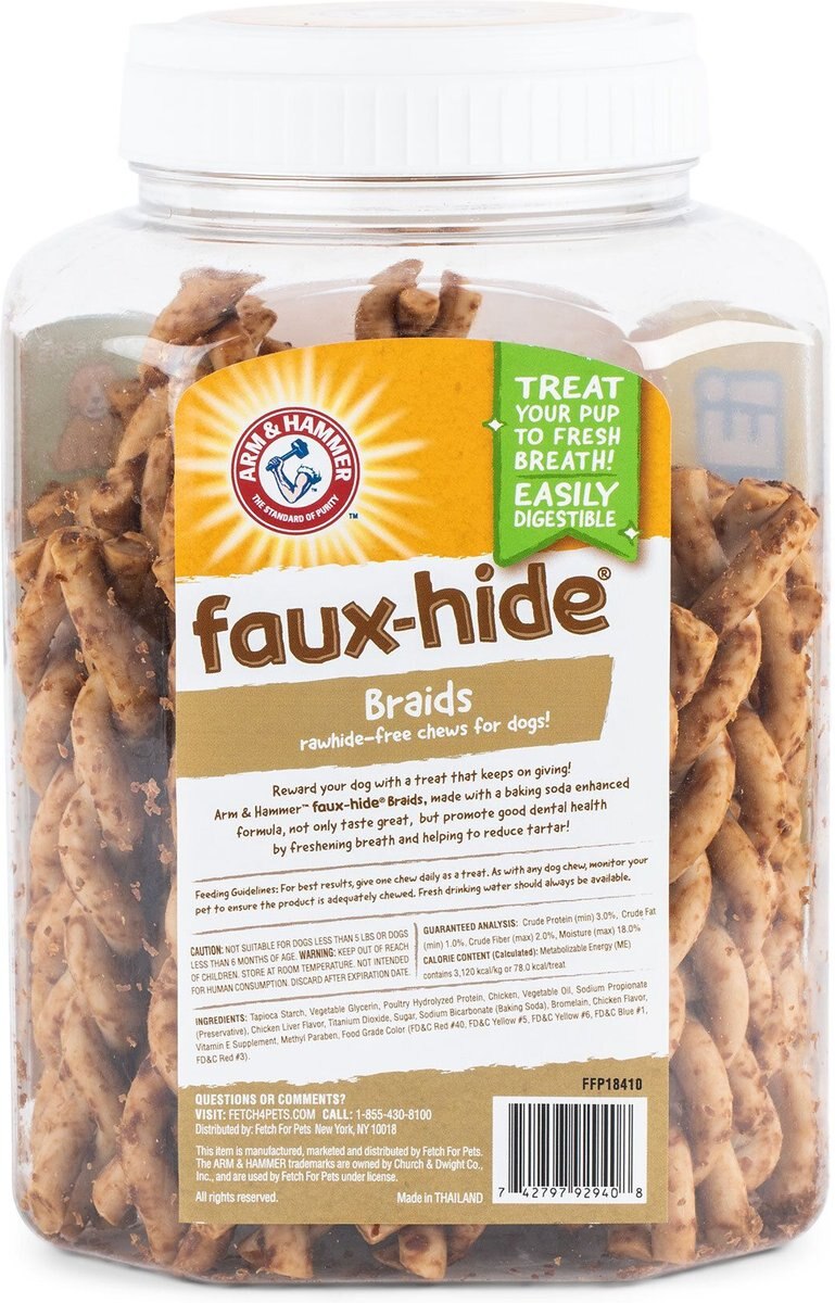 Arm and Hammer Faux-Hide Braids Dental Dog Treats