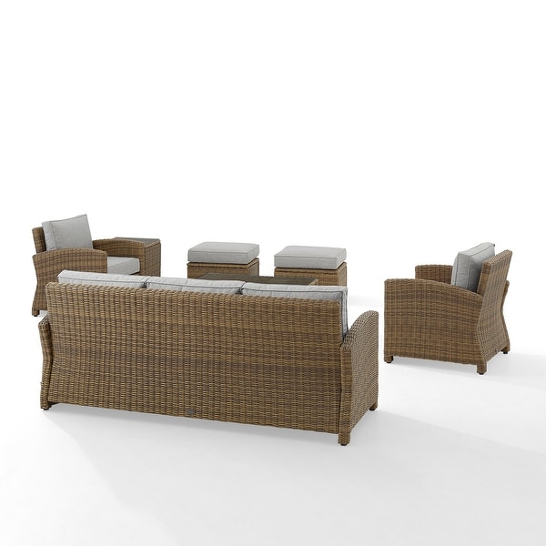 Crosley Bradenton 7Pc Outdoor Wicker Sofa Set