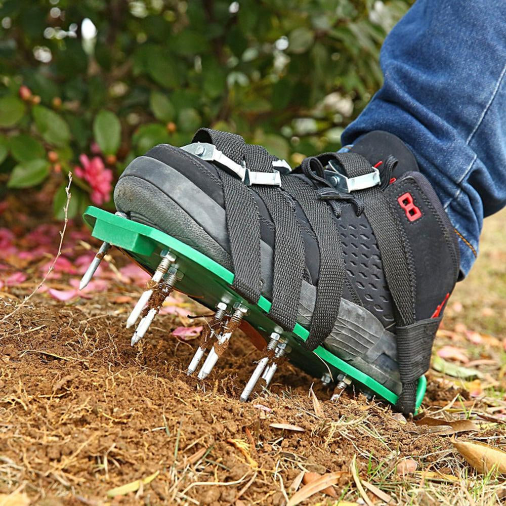 ZTOO Garden Lawn Aerator Spike Shoes – for Effectively Aerating Lawn Soil Garden Yard Care with Spikes and Metal Buckles to Allow Your Grass to Breathe