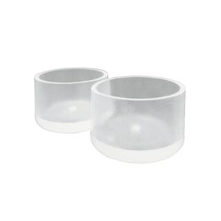 Everbilt 1-14 in. Clear Rubber Like Plastic Leg Caps for Table Chair and Furniture Leg Floor Protection (2-Pack) 4480895EV