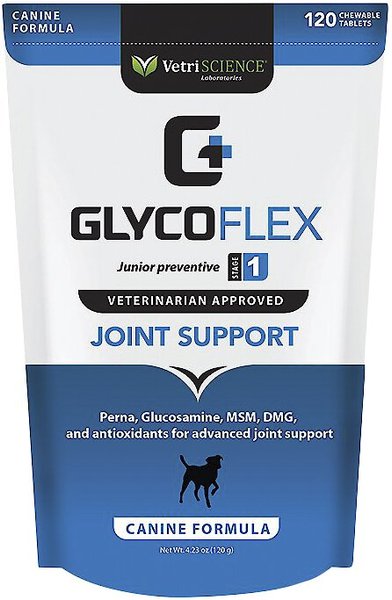 VetriScience GlycoFlex 1 Chicken Liver Flavored Soft Chews Joint Supplement for Dogs