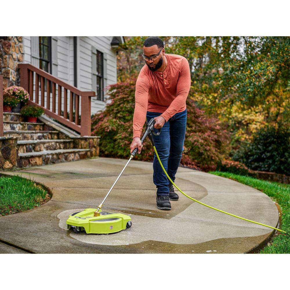 RYOBI 15 in. 3400 PSI Gas Pressure Washer Surface Cleaner with Caster Wheels RY31SC15