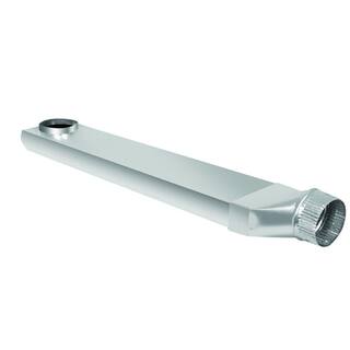 Dundas Jafine 28 in. to 45 in. Adjustable Space Saver Aluminum Dryer Vent Duct with Straight Outlet UD48S