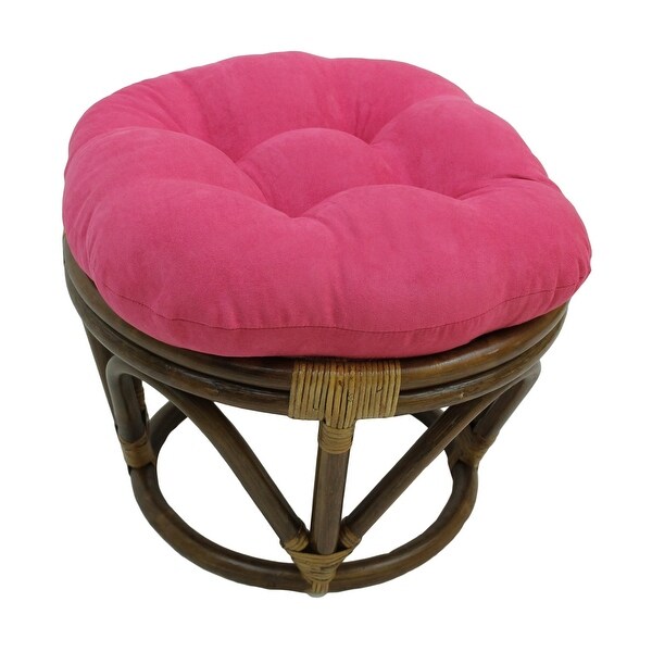 18-inch Round Microsuede Footstool/Ottoman Cushion (Cushion Only) - 18 x 18