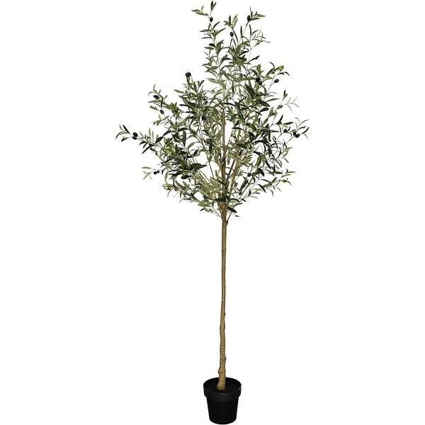 WINSOON Fake Olive Tree Artificial Plants Tree Indoor Faux Tree with Realistic Fruits for Home Office