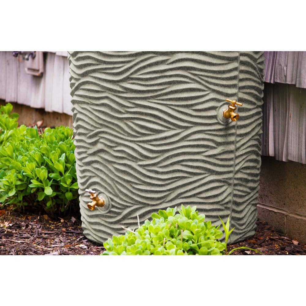 Good Ideas Impressions Palm 65 Gal. Sandstone Rain Barrel IMP-L65-SAN