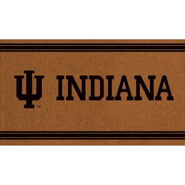 Evergreen Indiana University Logo Turf Mat Brown 28 X 16 Inches Indoor Outdoor Doormat